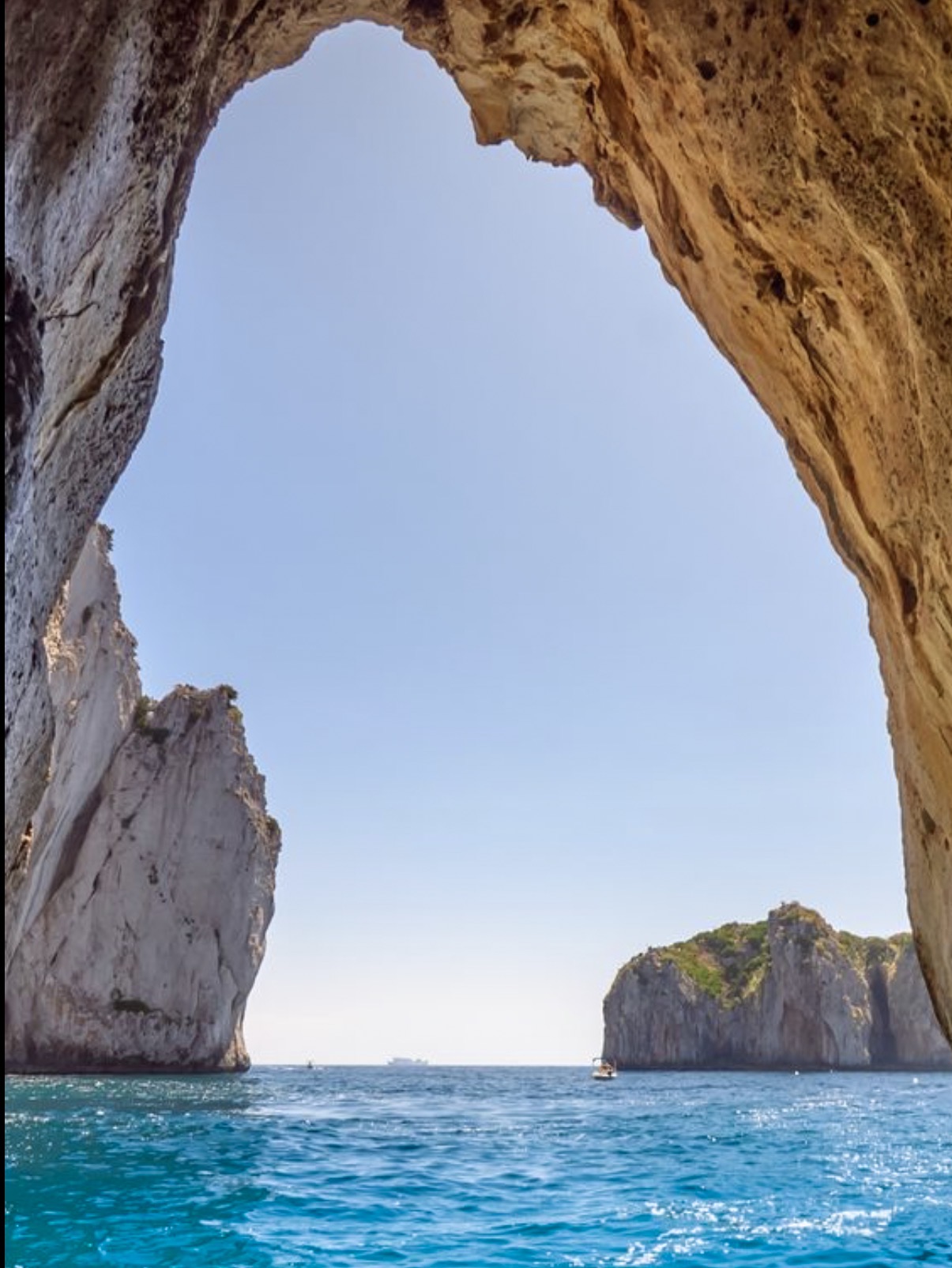 Sea arch off the coast of Capri