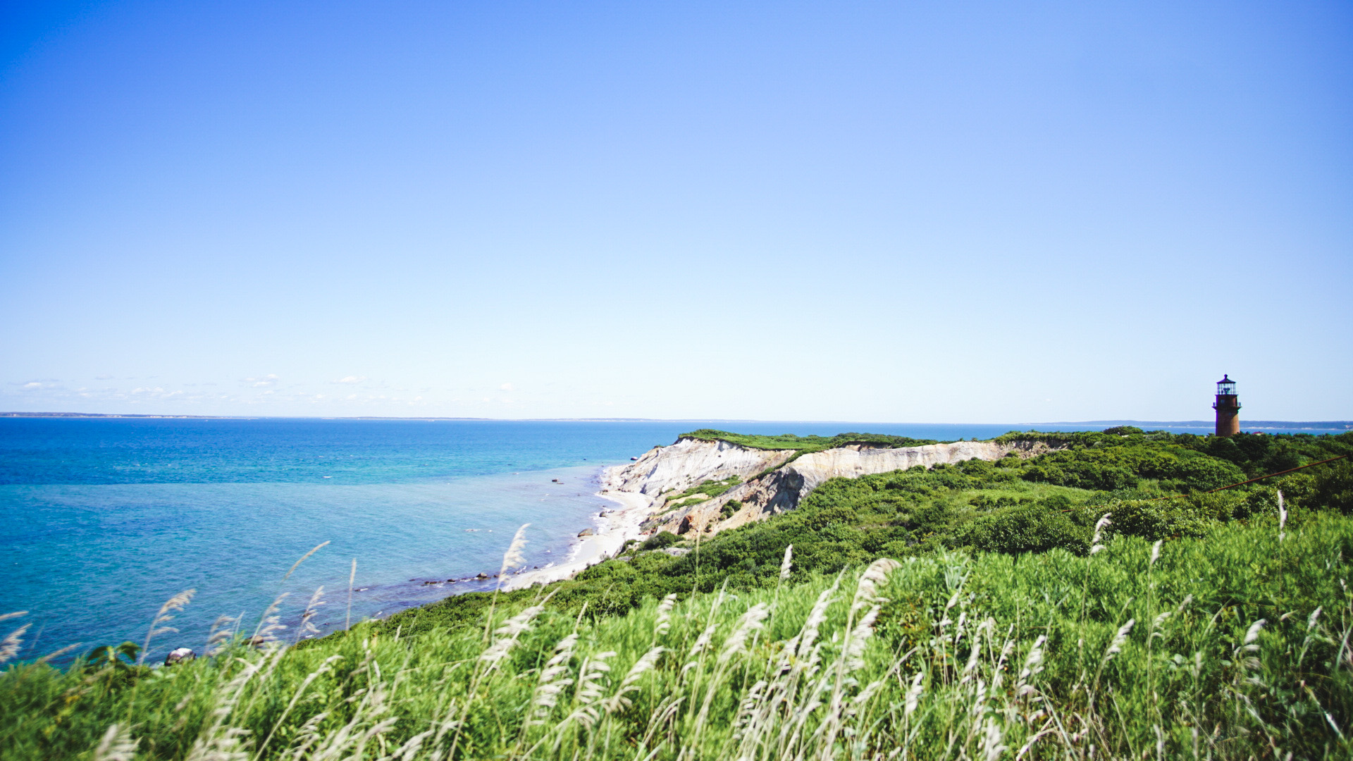 Gay Head lighthouse above the cliffs of Aquinnah